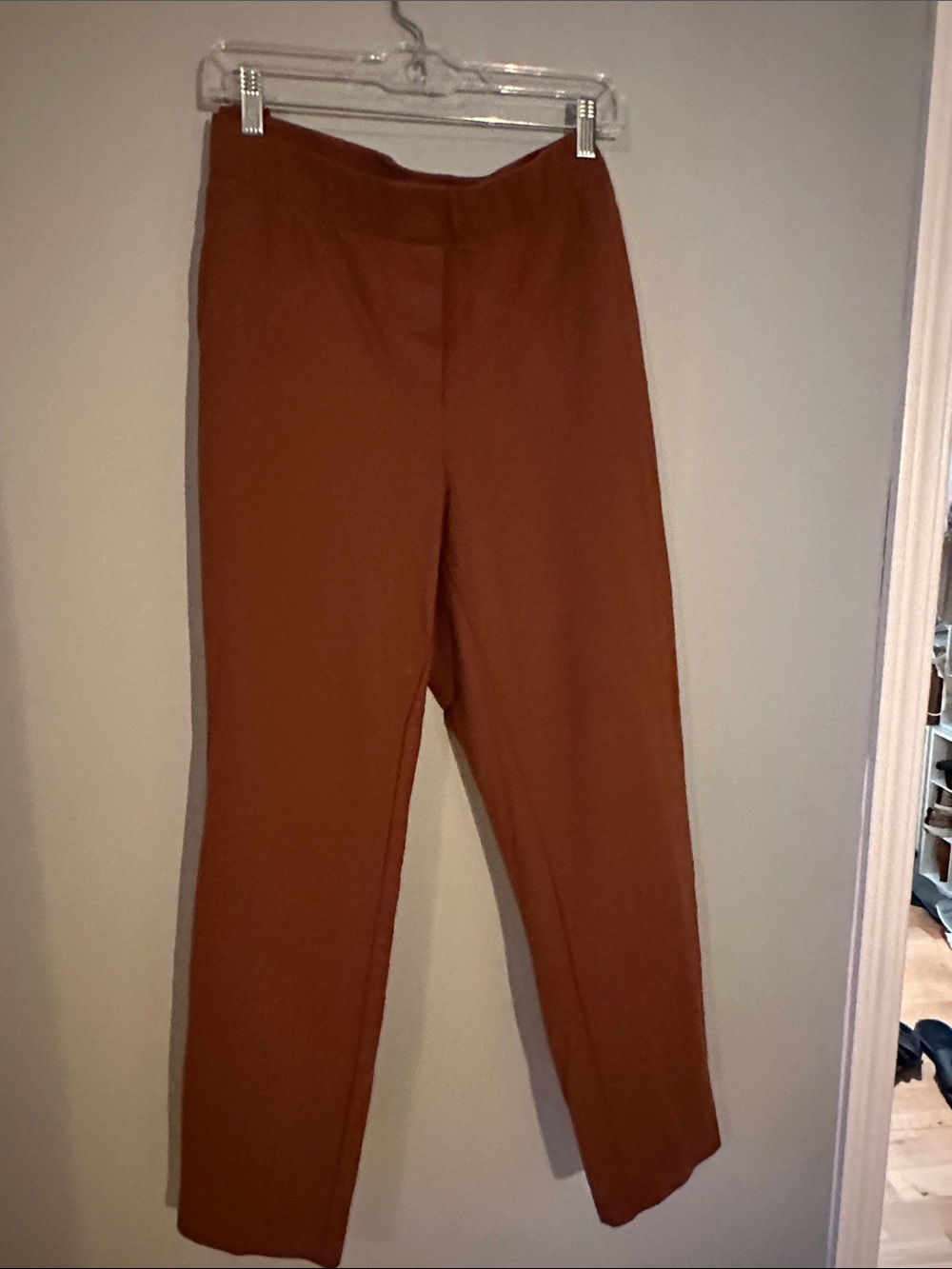 J. Jill Ponte Slim Leg Pants in Warm Brown